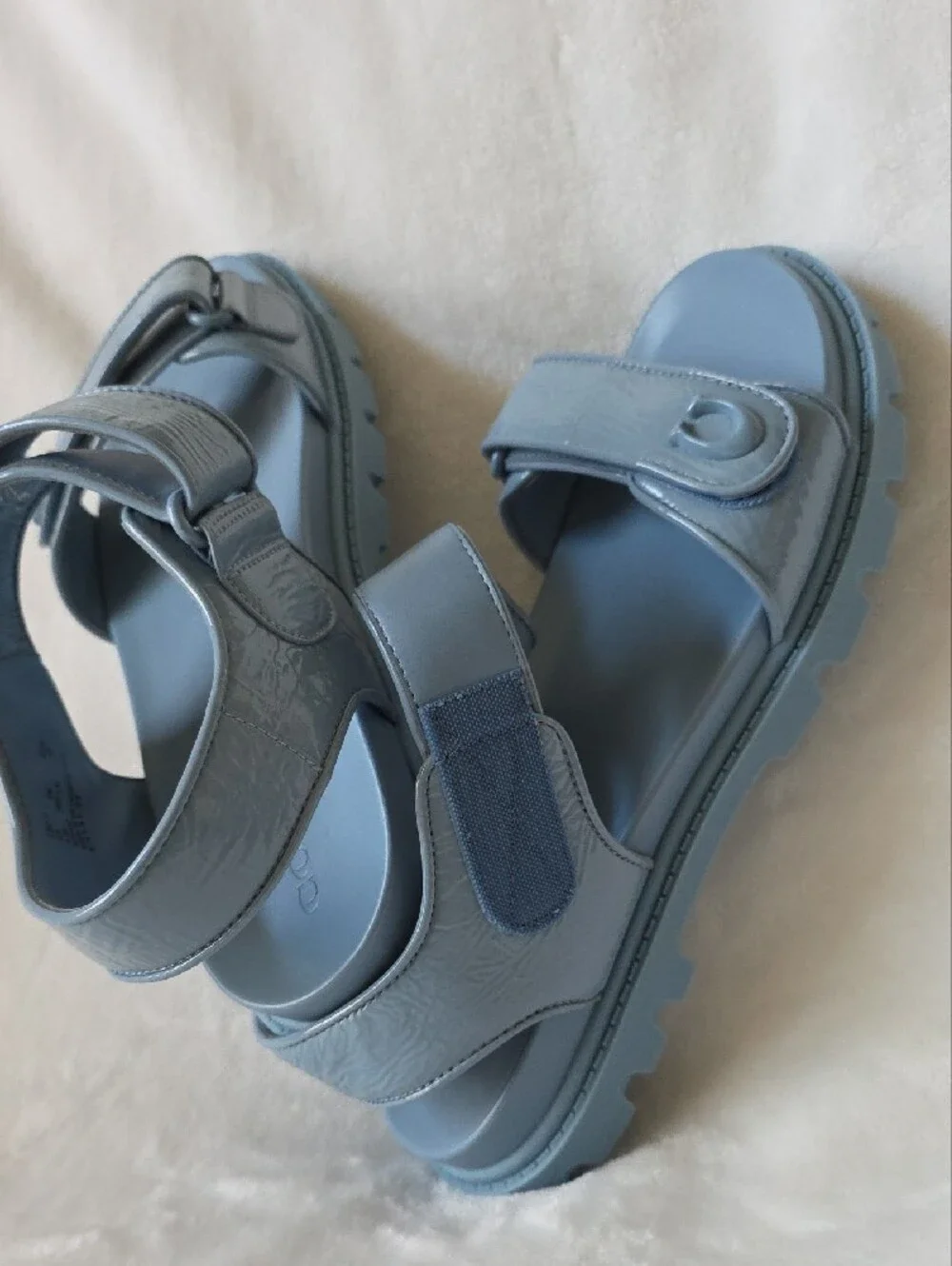 Coach Brynn Women's Chunky Strap Sandals in Blue.